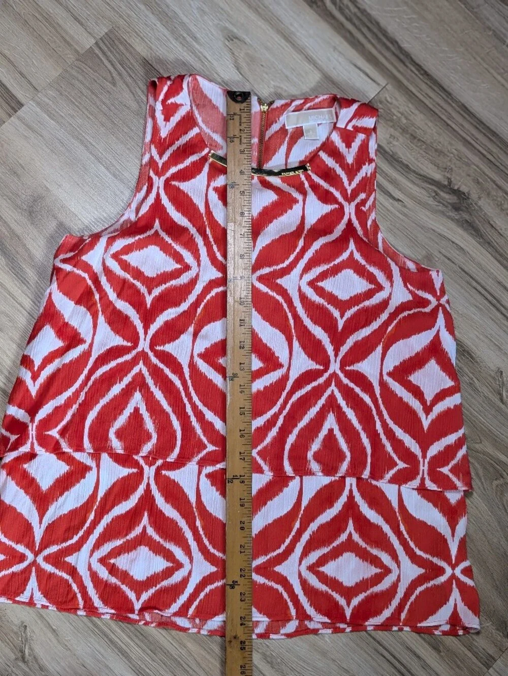 Michael Kors Blouse Tank Orange White Size 2